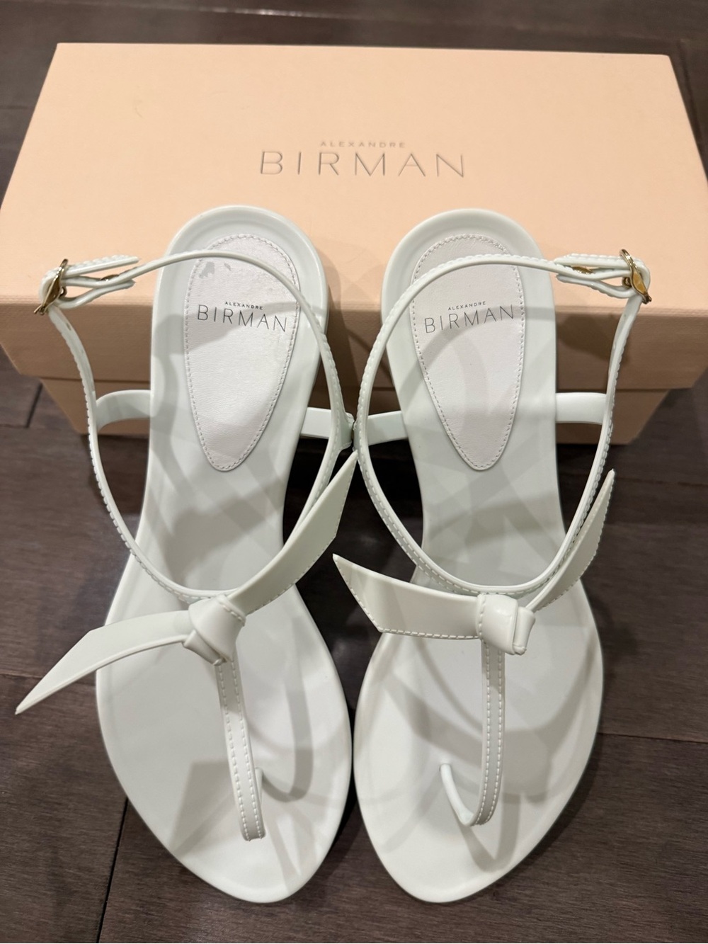 Alexandre Birman White Clarita Jelly Sandals, never worn, size 40